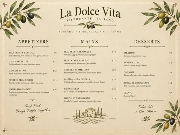 Restaurant Menu Maker